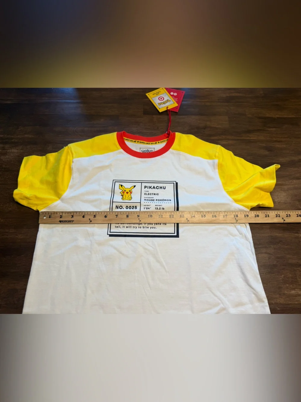 Pokemon X Target Youth Pikachu Graphic Short Sleeve Crewneck T Shirt SZ XL New